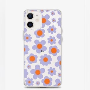 Vibrant Floral Phone Case - Lavender and Tangerine